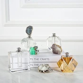 Agate crystal Home decoration accessories Perfume bottle home decor Light luxury perfume bottle living room desktop decoration