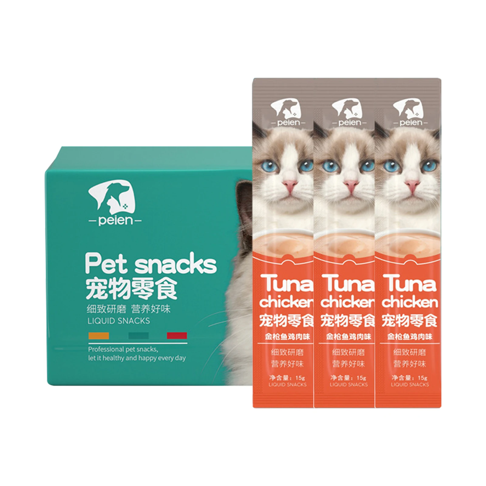 Cat Wet Food Strips 30 PCS 3 Flavours