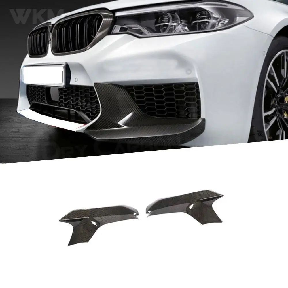 

For 5 Series Carbon Fiber Front Lip Splitters Flaps Corner Covers For BMW F90 M5 2018-2022 MP Style Bumper Trim Protector FRP