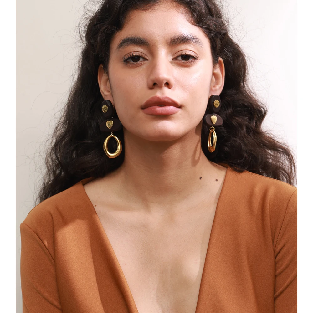 Yhpup Earrings Autumn Winter Style Office Lady