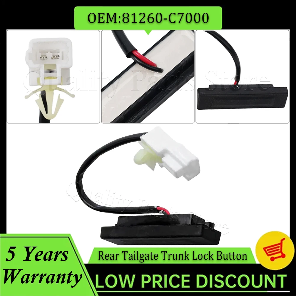Enhanced Tailgate Door Handle Switch Open Button