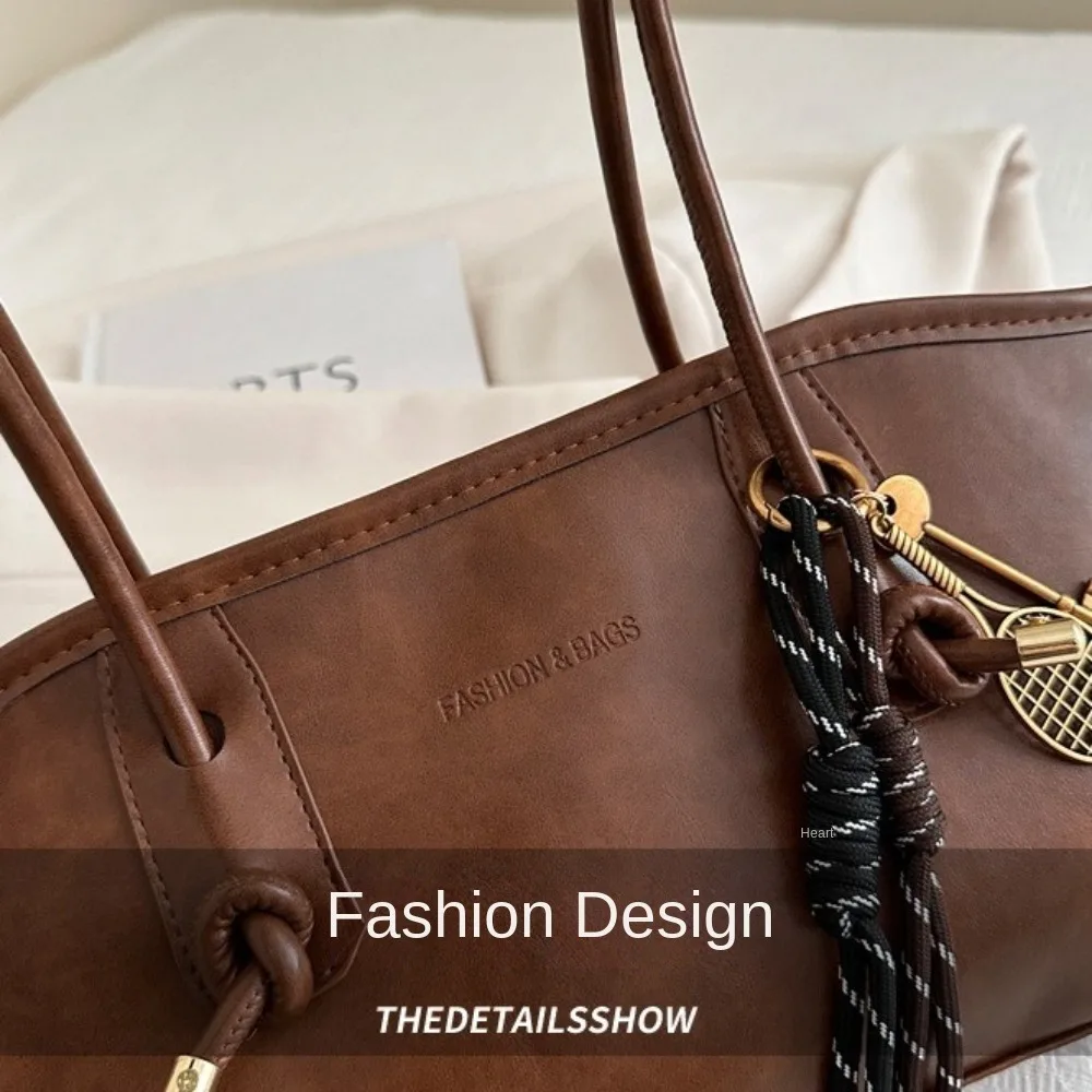 New PU Leather Work Shoulder Bag Simple Solid Color Crossbody Bag Large Capacity Lady Handbags Commuting Bag Tote Bag