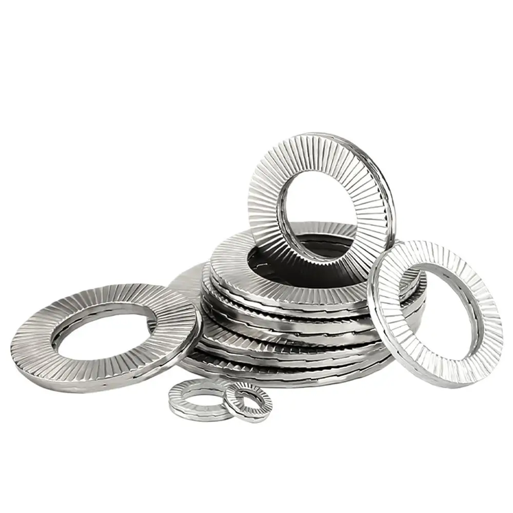 Auto Locking Gear Washer Junta Dentada Dupla Pilha Duas Vezes Aço Inoxidável 304 e 316 Din25201 Nl368sp