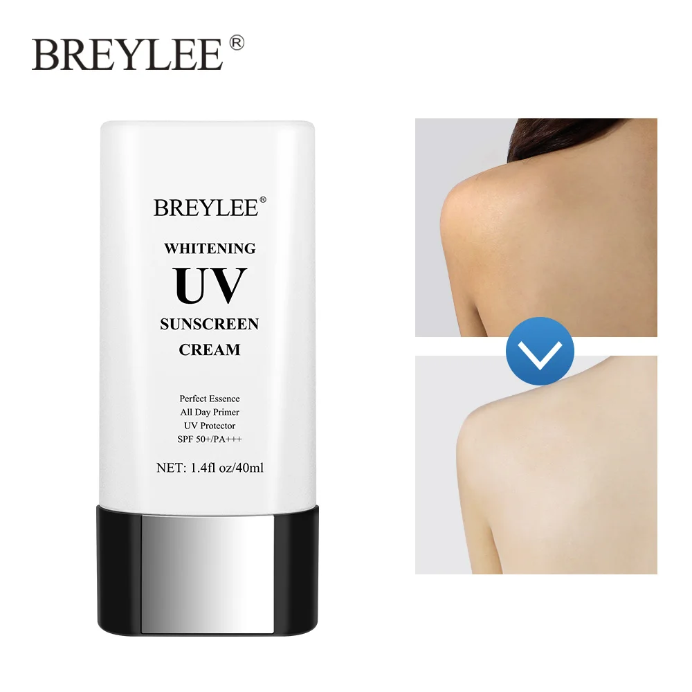 

BREYLEE Whitening UV Sunscreen Cream SPF50 Sunblock PA+++ Moisturizing Anti Aging Dust Oil Control Reduce Melanin Skin Care 40ml