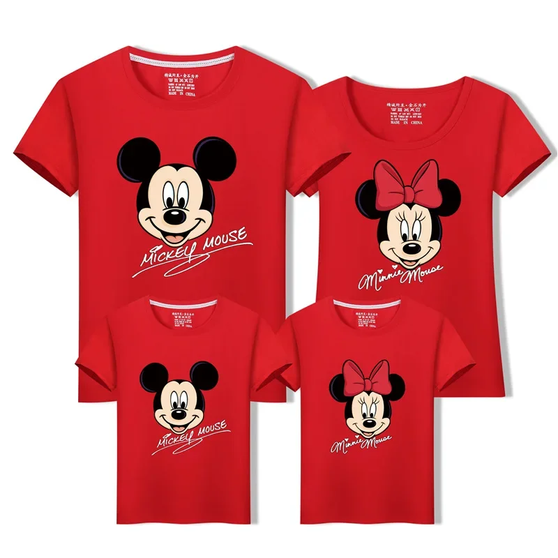 Children Tshirts children tshirts Summer Family Matching Outfit Mickey Minnie Mouse Mommy Daddy Kid Son Daughter Baby T-Shirt Family Look Clothes Children Top Tee