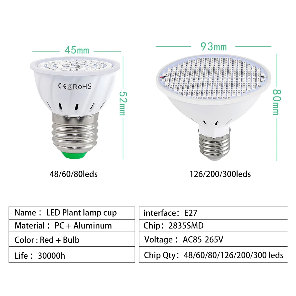 126 200 300 Leds Led Grow Light E27 220V Full Spectrum Phyto Lamp Plant Bulb Growth Light Hydroponics Greenhouse Lamp Grow Tent led grow light,grow light