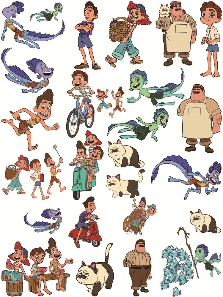 Disney Luca Movie Patches for clothes thermo-stickers for children patch iron on transfer