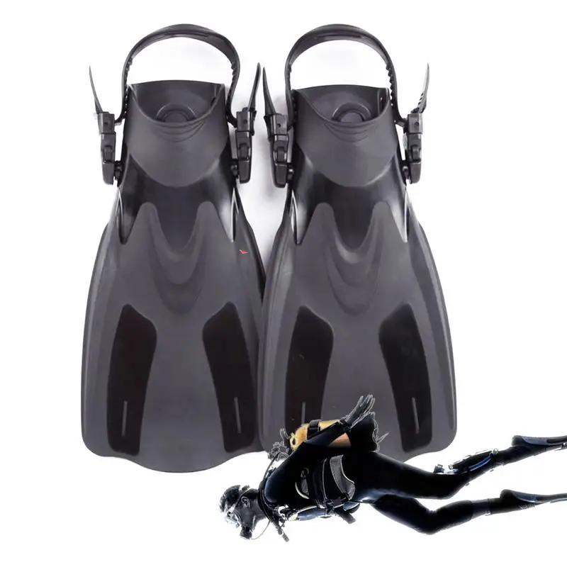 

Swim Fins For Snorkeling Open Heel Swimming Flippers Travel Size Snorkeling Fins Short Fins For Men & Women Swim Flippers For