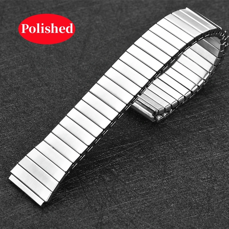 Elastic Stainless Steel Stretch Expansion Watchband Bracelet