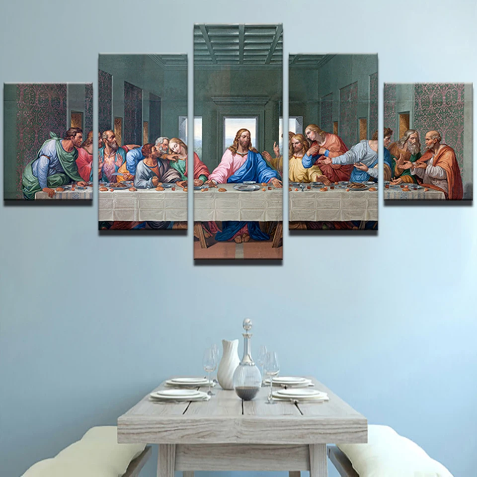 

Jesus Abstract The Last Supper Diamond Art 5 Panel 5D Diy Diamond Painting Embroidery Interior Handicraft Hobby Gift A189