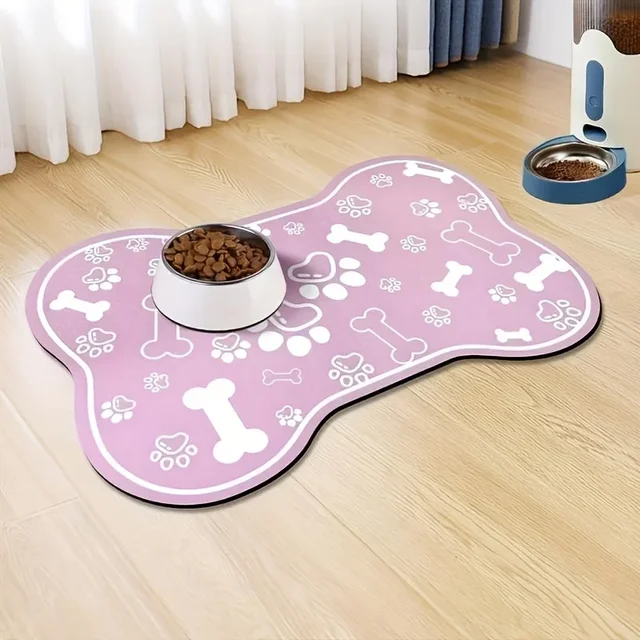 1pc Pet Feeding Mat - Non slip, Scratch resistant, Quick drying Pet Meal Mat, Suitable for Dogs and Cats - Easy to Clean 5
