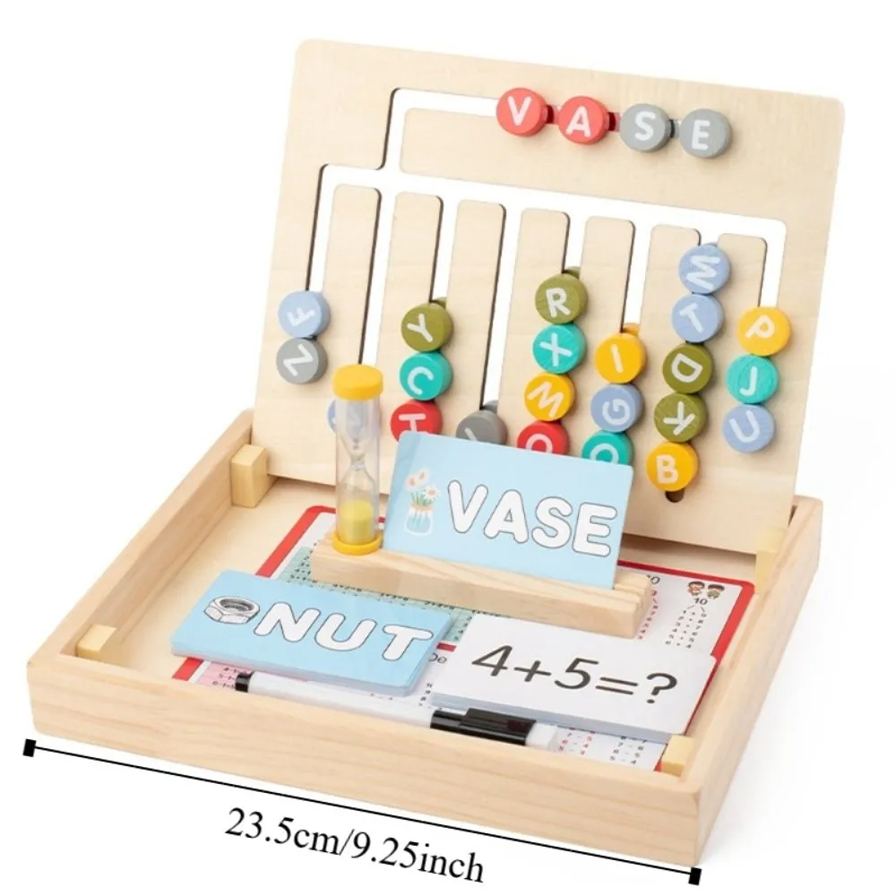 Four-color moving number English double-sided chess children's early education intelligence game learning box toy