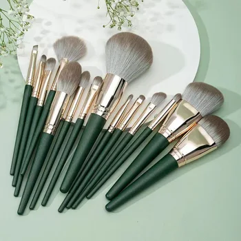 14pcs Pro Easy to Clean, Makeup Brush Set - Soft Cruelty-Free, Foundation Blush Eyeshadow Eyeliner Facial Beauty Cosmetic Tool