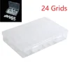 Plastic Box Storage Box 24 Grid Clear Metal Parts Sewing Accessories Craft Parts Electronic Parts Transparent Lid 6
