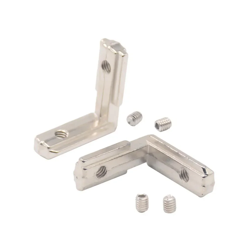 Description Picture 2 of item10PCS T Slot L-Shape Aluminum Profile Interior Corner Connector Joint Bracket for 2020 3030 4040 4545 EU Alu-profile with screws