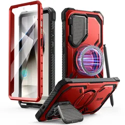 Ultimate I - BLASON Armorbox Full - Body Rugged Case with Built - in Screen Protector for Pc + tpu (Ruddy)