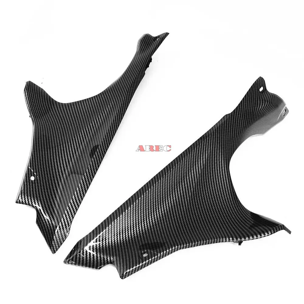 야마하 YZF-R7 2021 2022 2023 R7용 YZF-R7 오토바이 무광 블랙 및 카본 파이버 패턴 상단 전면 대시 에어 커버 페어링