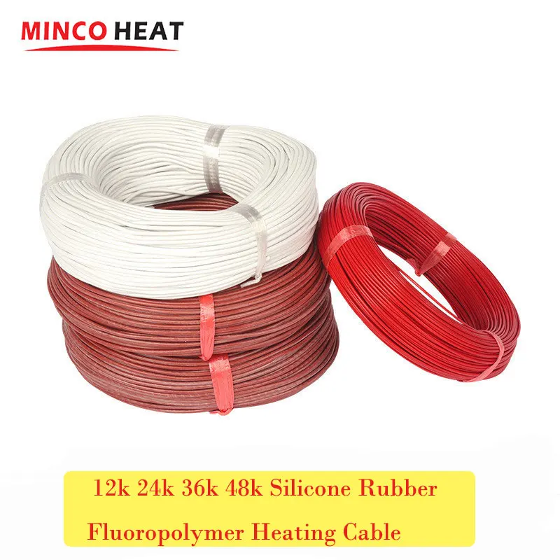 Warm Floor Heating Cable 12K 24K 36K 48K Carbon Fiber Soft Silicone Heating Wire Electric Hotline New Infrared Low Cost Cable Warm Floor Heating Cable 12K 24K 36K 48K Carbon Fiber Soft Silicone Heating Wire Electric Hotline New Infrared Low Cost Cable