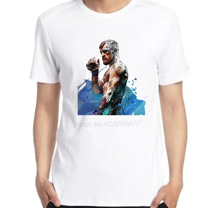 Conor Mc Gregor Featherweight Champion Camisa Masculina модные футболки с графическим рисунком топы