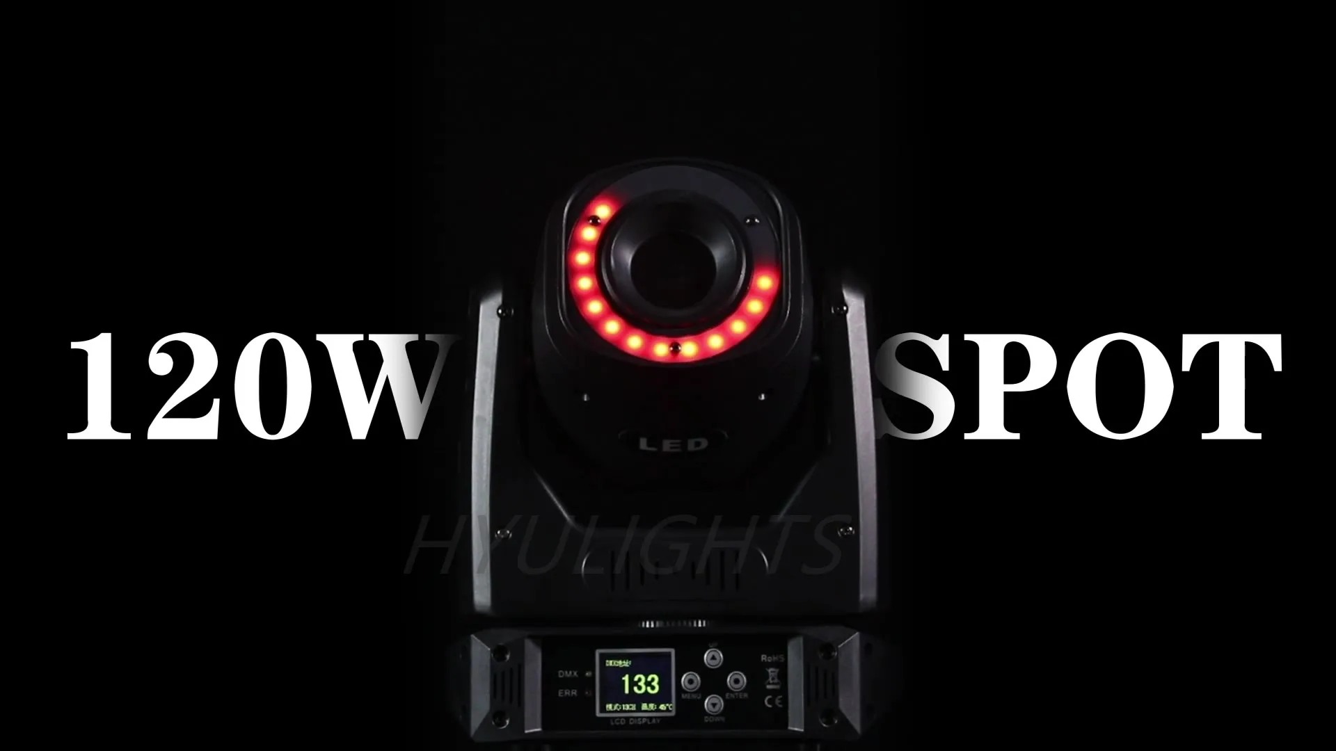 120W LEDミニムービングヘッド、ハローエフェクトビームスポット