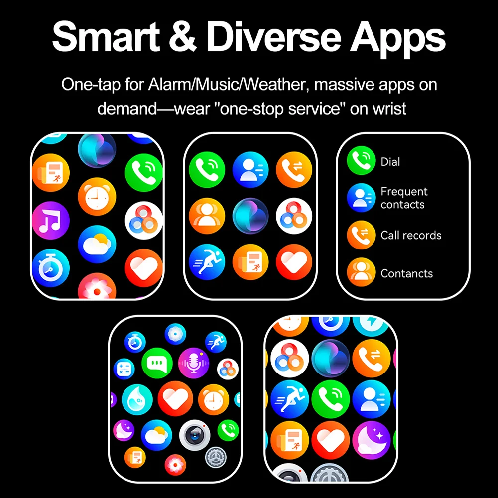 Originele Nieuwe Smartwatch 100 + Sportmodus Gezondheid Monitor Bluetooth Oproep Smart Horloges voor Man Vrouw IOS Android Telefoon Luxe 2025 - Afbeelding 4