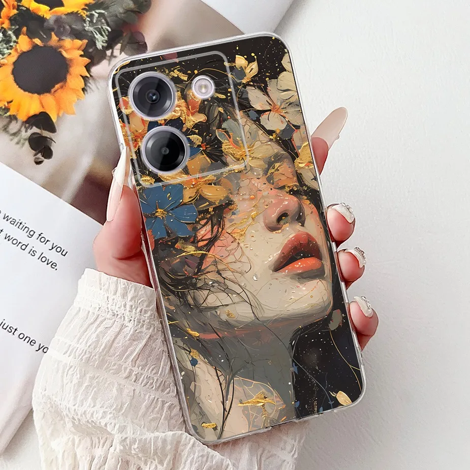 Luxury Fashion Painted Clear Silicone Phone Case - Slim Design