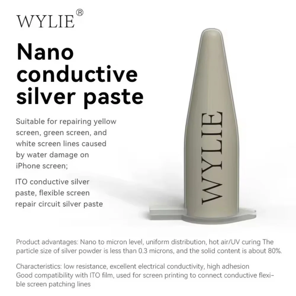 Phone Repair Kit WYLIE Nano Conductive Silver Paste for Phone Screen Yellow Green White Screen Circuits Water Ingress Damaged
