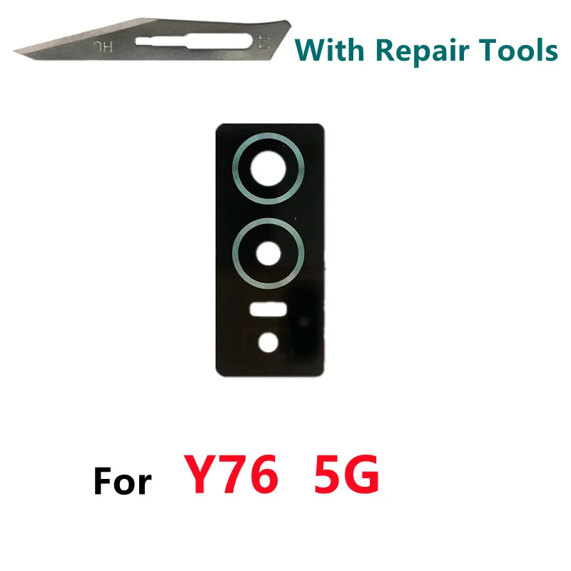 

For VIVO Y76 5G Rear Back Camera Glass Lens Replacement Parts Cover with Adhesive Sticker V2124