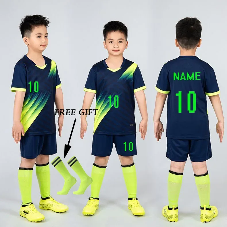 Fiúknak Futball-labda mezt Felsőruha Gyermek Futball sportok uniforms gyerekeknek Műkődés golyós sportwear kits Alsóing children's Futball-labda Angol kosztüm Zokni 1