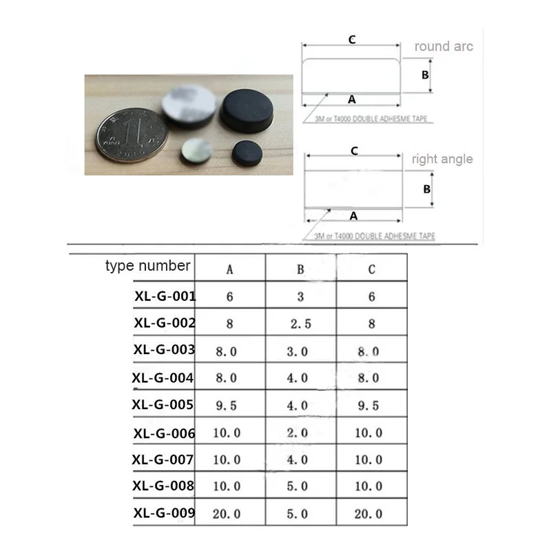 Self-adhesive Black Rubber Feet Pads Tall Square Shock Absorber Gasket For Laptop Speakers Electronics Appliances Furniture table foot pad,table leg tips