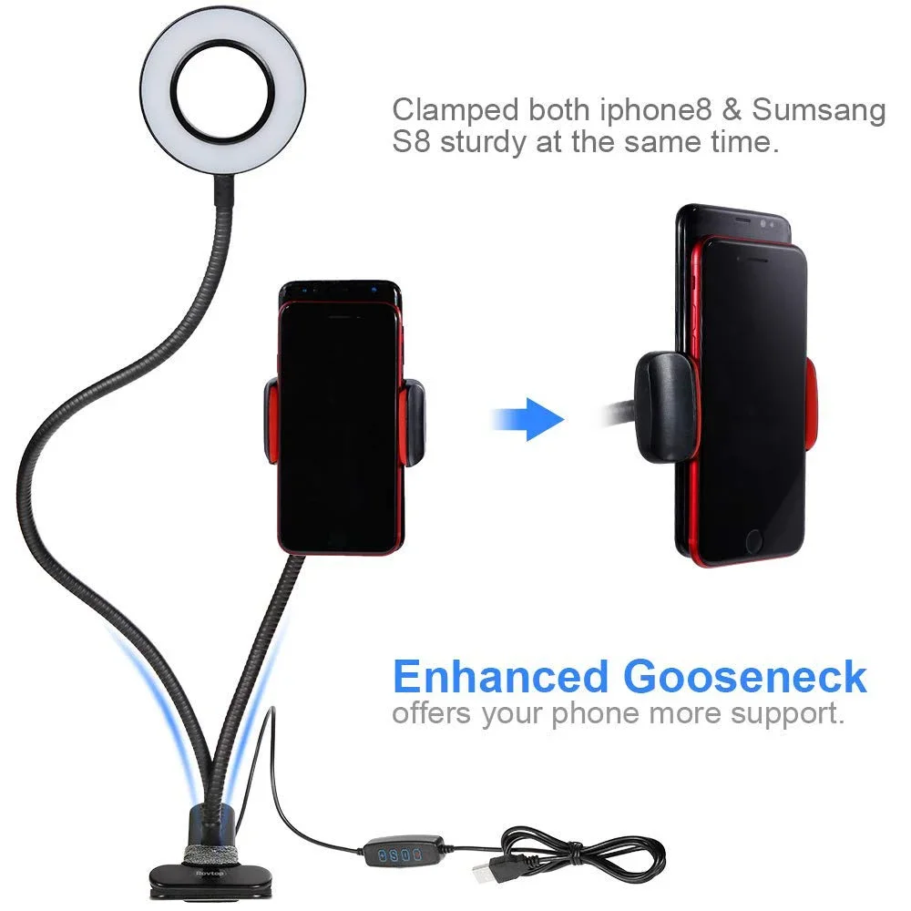 

USB-зарядка для телефона Гибкая приглушаемая настольная лампа для макияжа настольная лампа для фотостудии