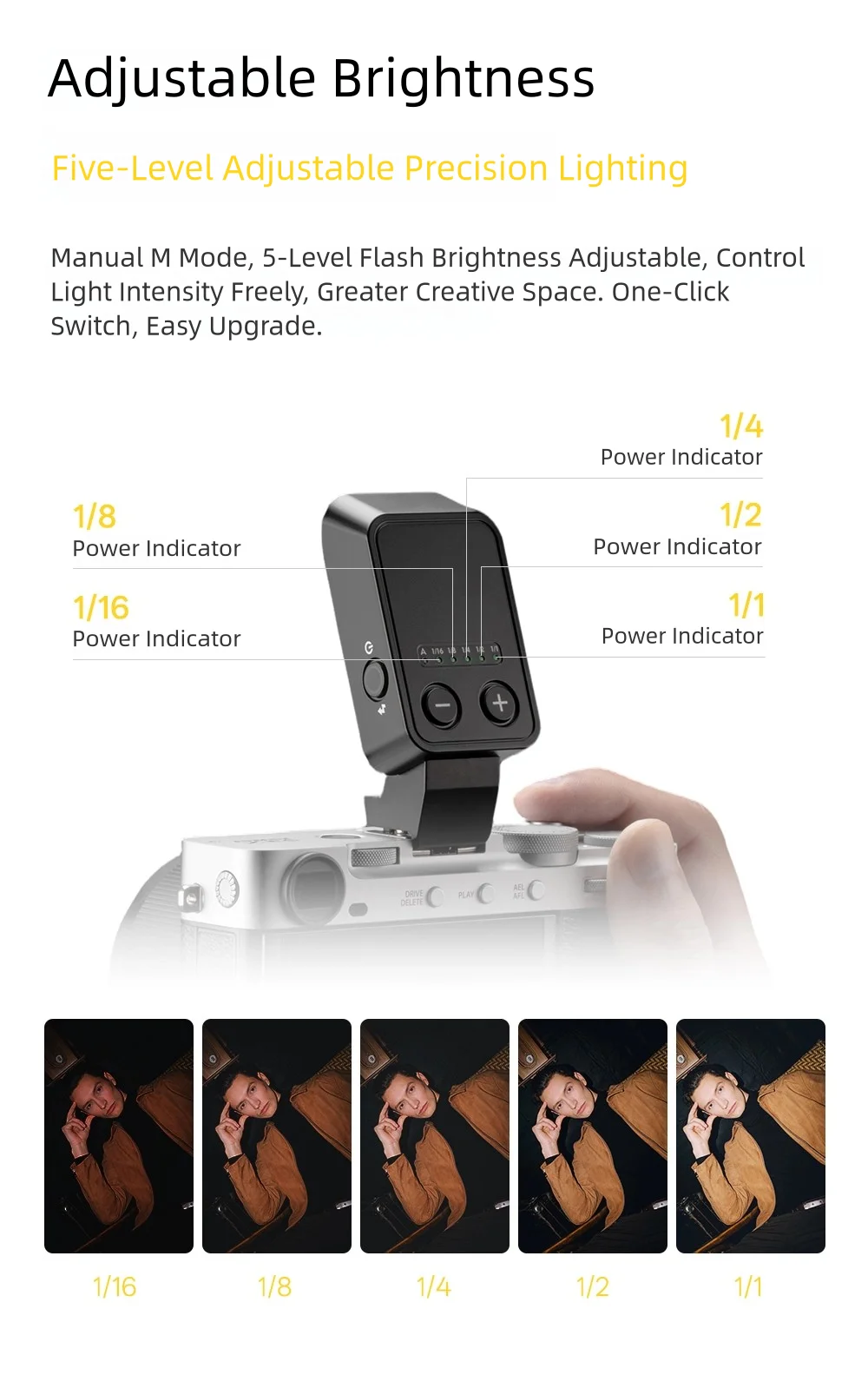Viltrox Vintage Z2 Mini TTL On-Camera-Blitz, faltbarer Speedlite mit Diffusor, Schnellmontage-Blitzschuh für Sony, Canon, Nikon, Fujifilm – Detail 5