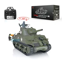 Heng Long 1/16 RC Tank 7.0 Plastic M4A3 Sherman RTR Model 3898 Barrel Recoil Battle Against Outdoor Toys for Boy TH17666-SMT7 2