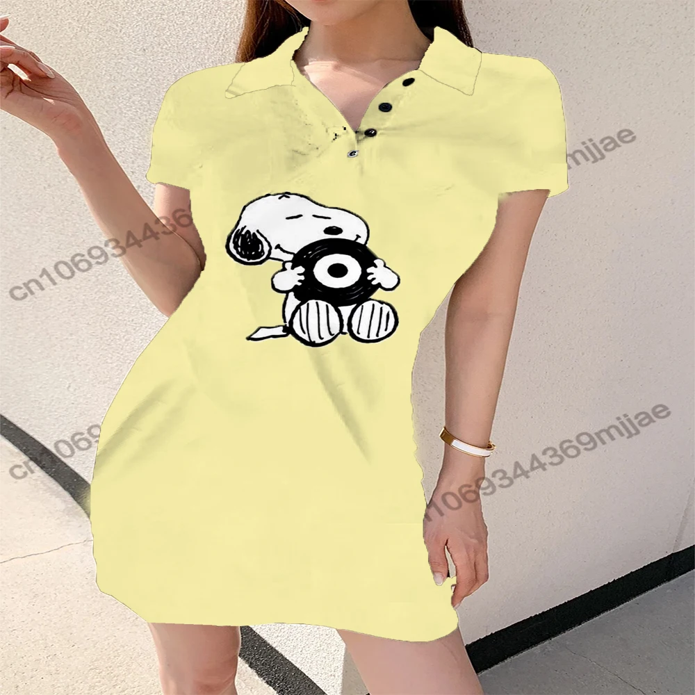 

V-neck POLO Dress Women's T-shirts Cute Tops for Women 2023 Clothing Female Japanese Y2k Harajuku Fashion Woman Blouse 2023 Kpop