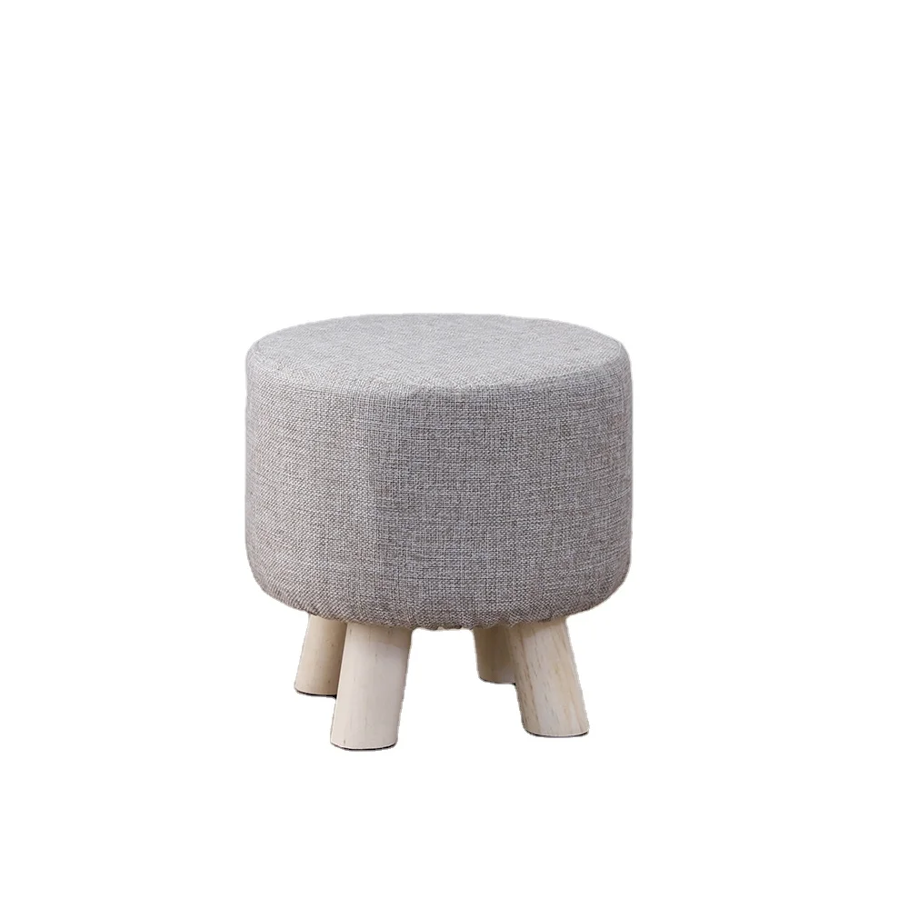 

Small stool home change shoe stool creative living room bedroom, cloth art solid wood stool