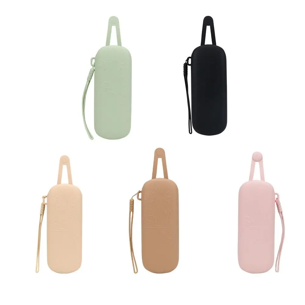 

Solid Color Silicone Sunglasses Bag Soft Waterproof Cosmetic Storage Bag Sunglasses Storage Bag Dustproof Eyeglasses Holder
