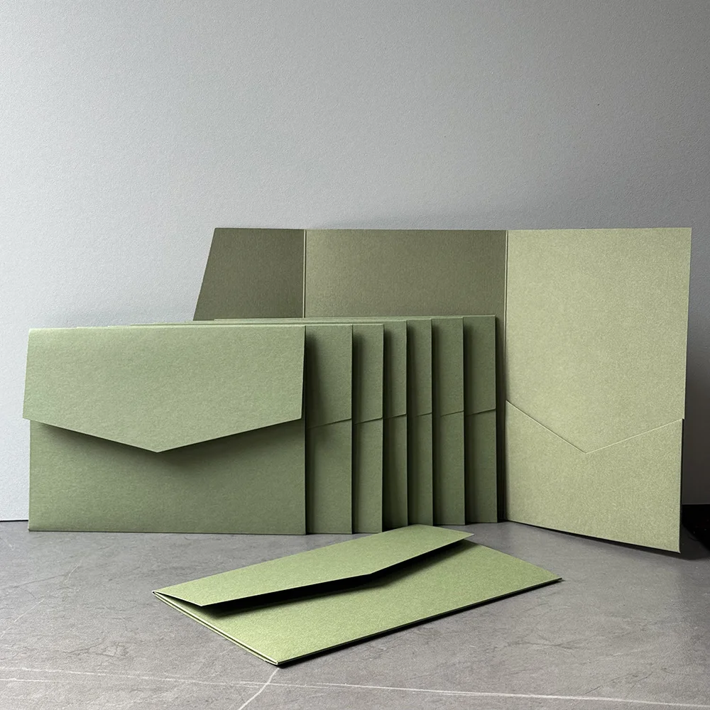 20 or 25pcs Blank Pocketfold Card Invitation DIY Wedding Paper Envelope Wedding Invitations Wedding Envelopes