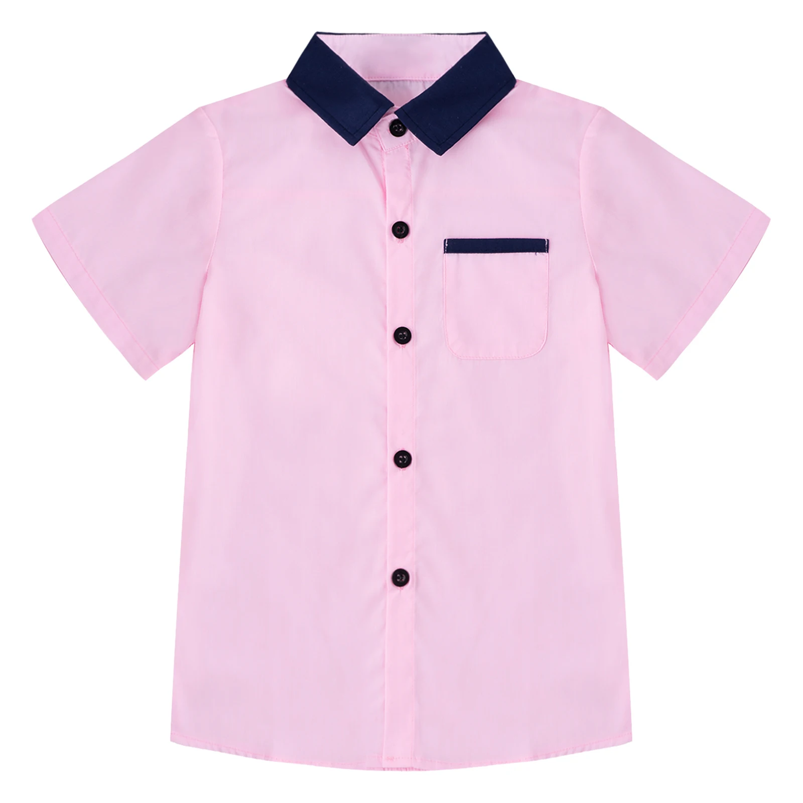 Summer Kids Shirs for Boys Casual Clothing Short Sleeve Turndown Collar Shirt Top 3-12 14 Toddler Boy's Shirts School Tops