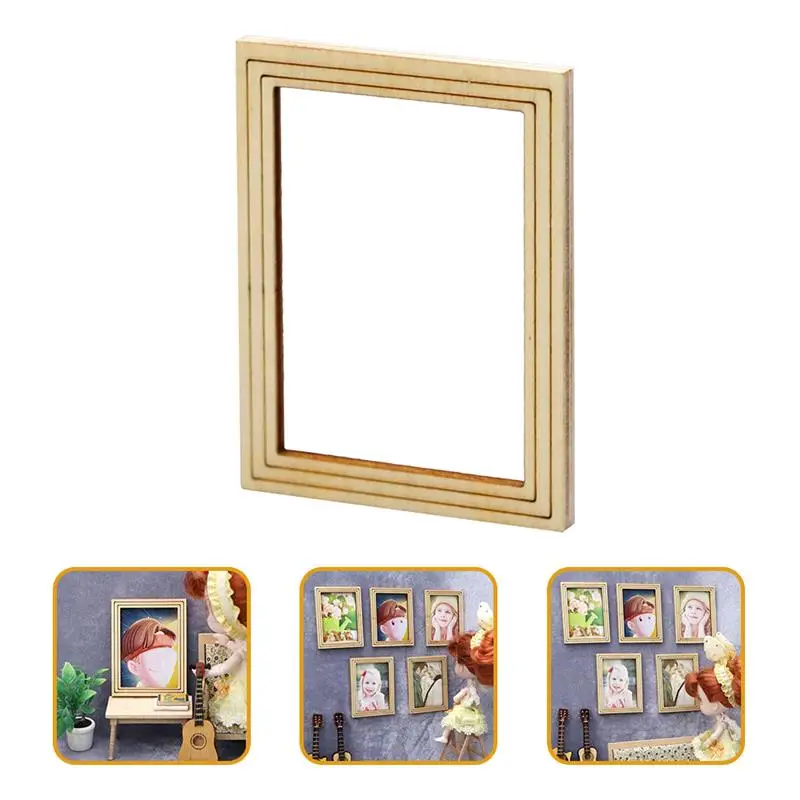 6 pezzi mini cornici per foto modello pittura fai da te cornice decorativa mini paesaggio scena mobili casa cornice decorazione - immagine 2