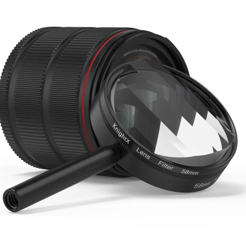 KnightX Kaleidoscope Prism Filter 52mm 58mm 77mm Split Diopter Rotating