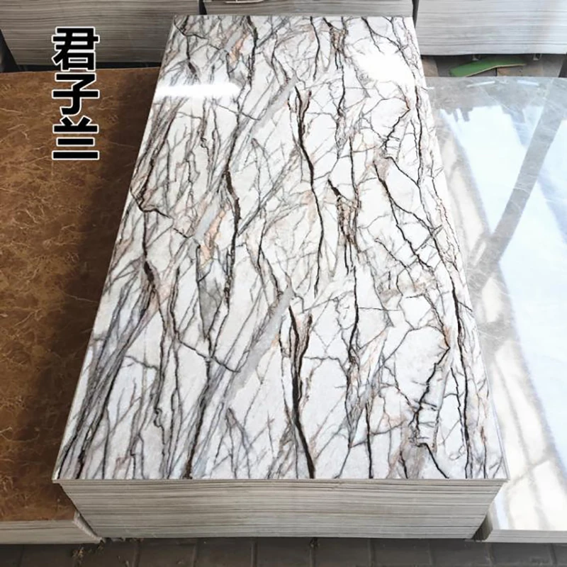4 PIECES PVC UV Marble 1220*2440*3MM Wall Panels Advanced Beauty Decoration House Interior Material