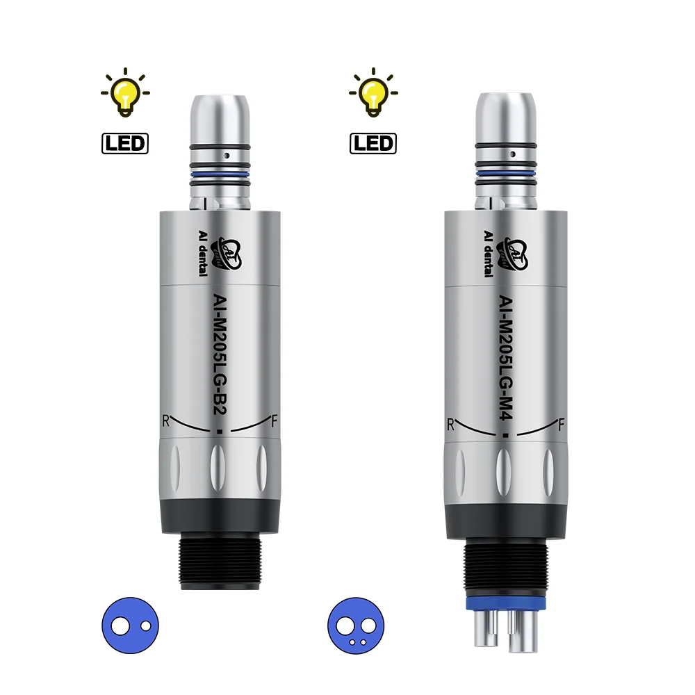 

AI-M205L-M6/M205LG-M4/B2 Stainless Steel Inner Water Spray 2/4/6 Holes E-Type Led Air Motor Teeth Whitening Supply Instrument