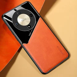 Durable Shockproof Protective Case with Magnetic Holder for Honor X7a (Orange)