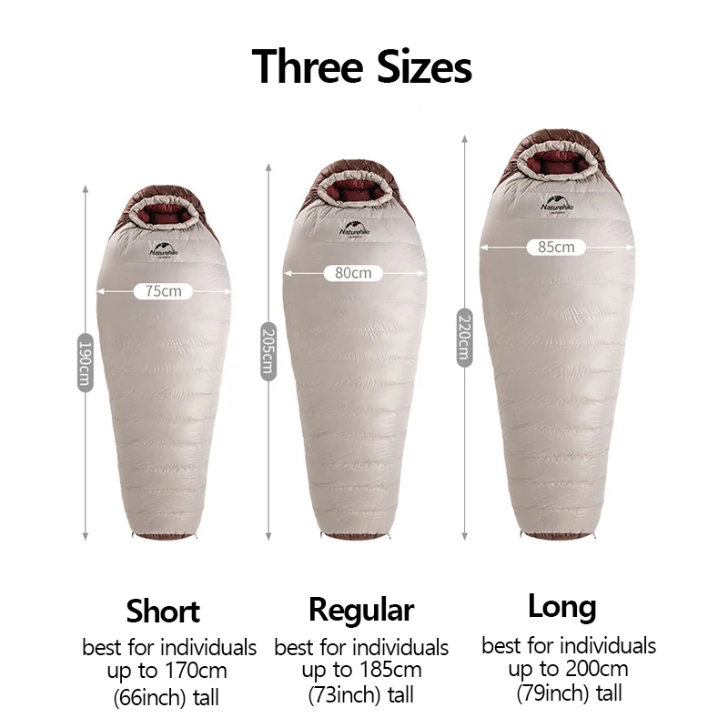 Sleeping Bag Survival Sleeping Bag Naturehike Sleeping Bag Ultralight Waterproof Mummy Sleeping Bag SnowBird Duck Down Winter Camping