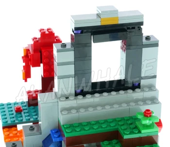 322pcs Game My World The Ruined Portal Teleport Door Gateway 60074 Building Blocks Toys Compatible
