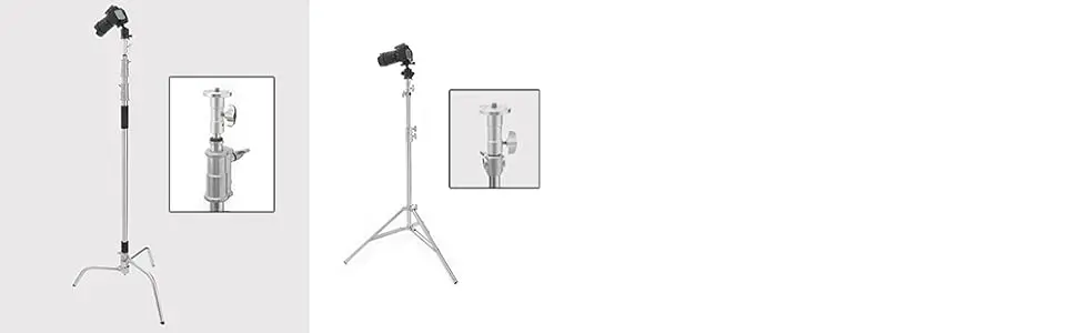 Meking Baby Ball Head Adapter (5/8" Stud to 3/8" Thread),C Stand Camera Mount Ad