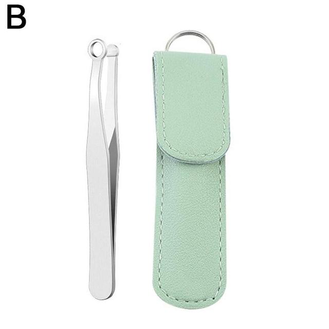 Steel Nose Hair Trimming Tweezers Round Tip Nose Hair Removal Trimming Tweezer Nose Trimmer Eyebrow Nose Hair Tweezers