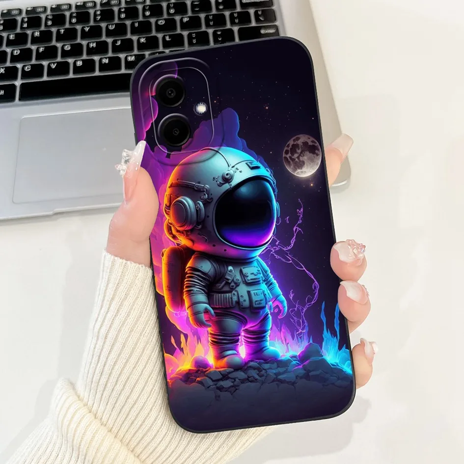 Cute Astronaut Unicorn Silicone Soft Case with Camera Lens Protection