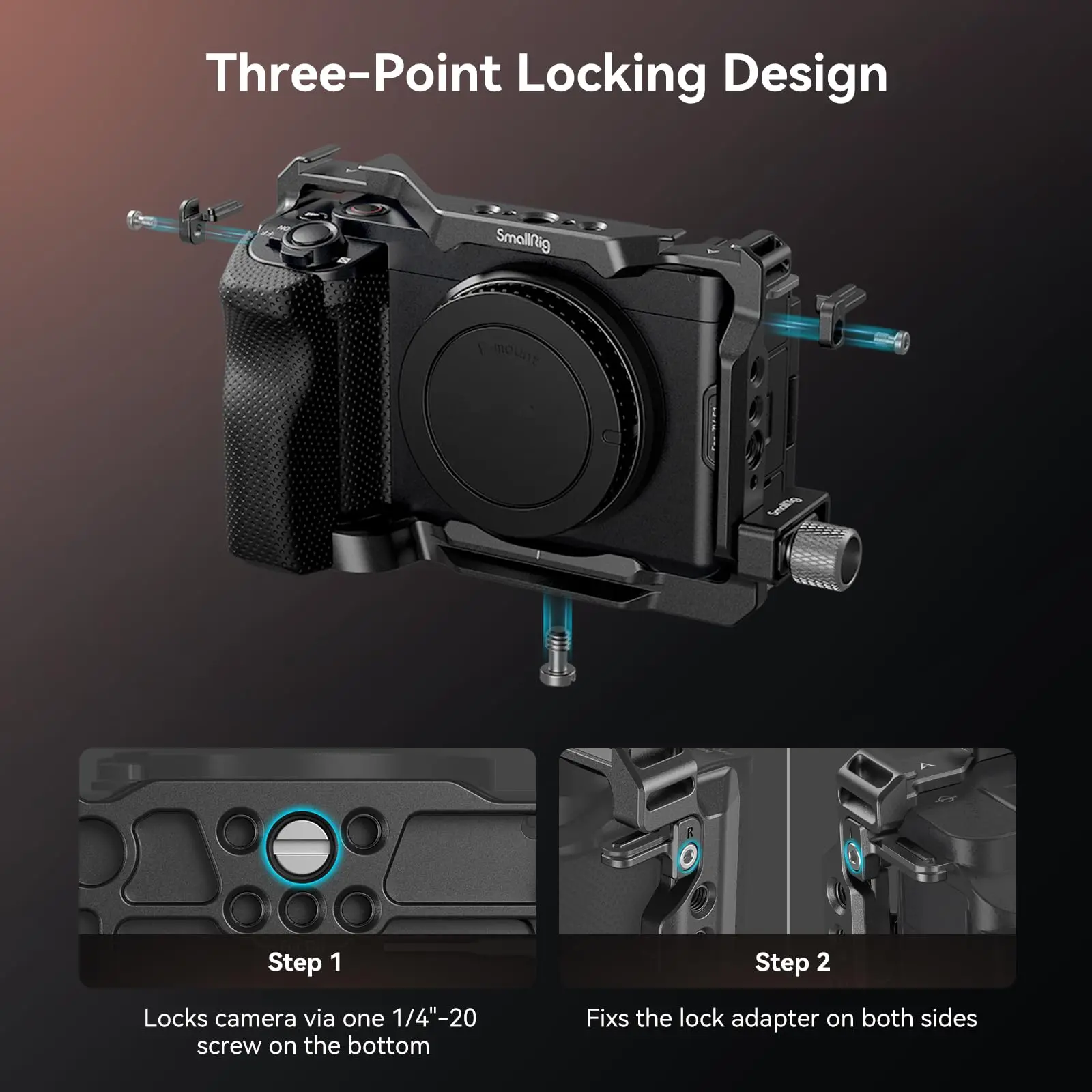 SmallRig ZV-E1 Cage Kit with Silicone Grip & Cable Clamp for Case