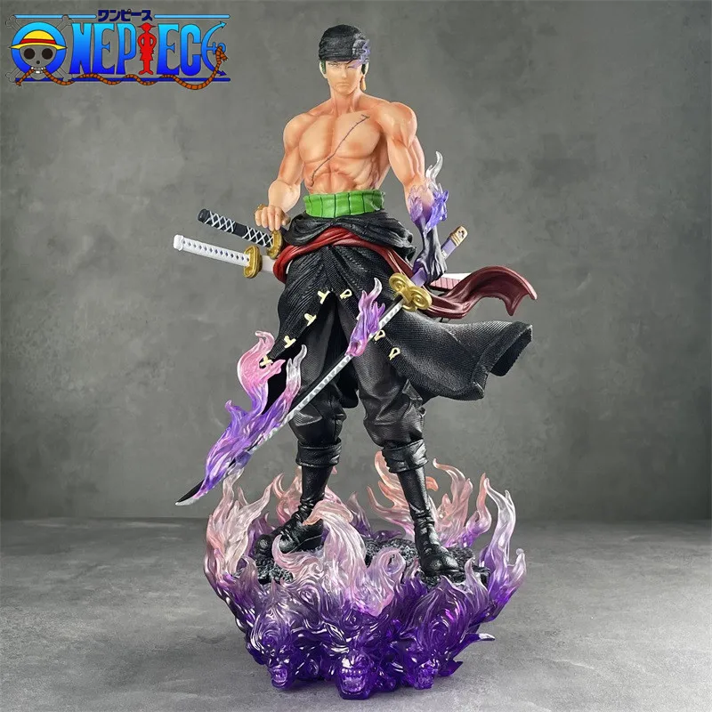 

32.5cm Anime One Piece Gk Torch Burning Yan Mo Sauron One Sword Style Figure Statue Model Ornament Home Decoration Creative Gift